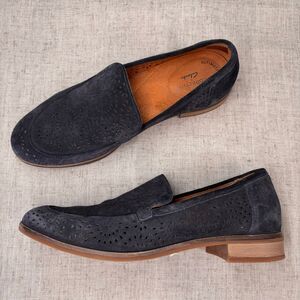 Clarks Trish Calla‎ Loafer Blue Suede Slip On Sunburst Corpcore Women's Size 8